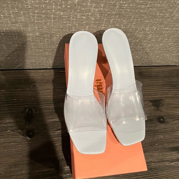 NIB Cult Gaia Bloom Sandals Heels Ice Blue 9 - Picture 7 of 10